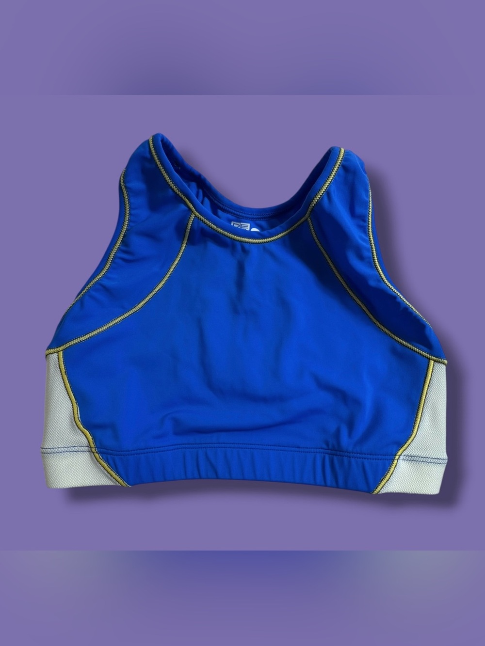 DSS De Soto SPORTS Tri Triathlon Top Sports Bra Blue Womens L USA